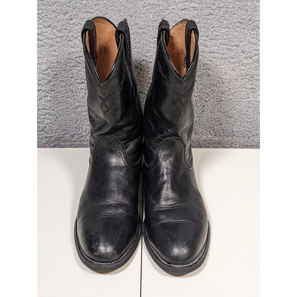 Ariat Heritage Roper Western Long Leather Boots Size 10B in Black 14501